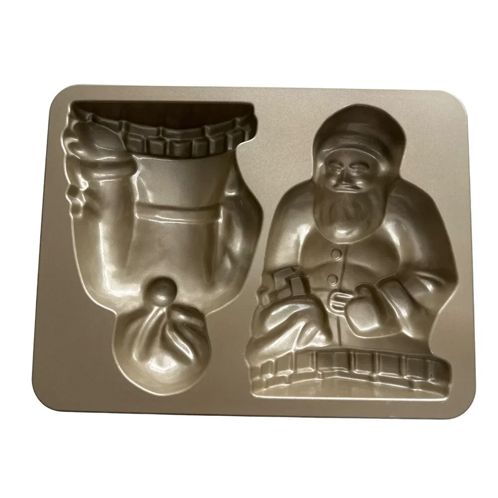 William-Sonoma SANTA CLAUS 3-D Cake Pan Mold Nordic Ware Odin 10 Cup Vintage